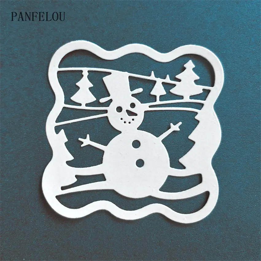 Металлические штампы PANFELOU с изображением снеговика для высечки бумаги