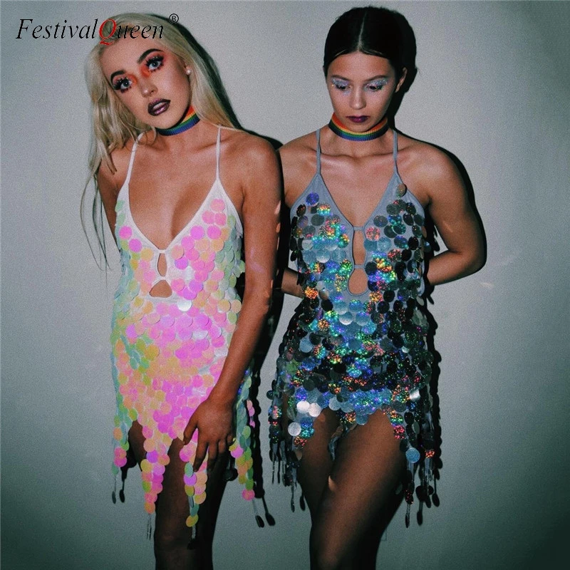 FestivalQueen, женское платье с блестками и кисточками,, открытая спина, для ночного клуба, певица, для сцены, для шоу, костюмы, сексуальные платья до колен
