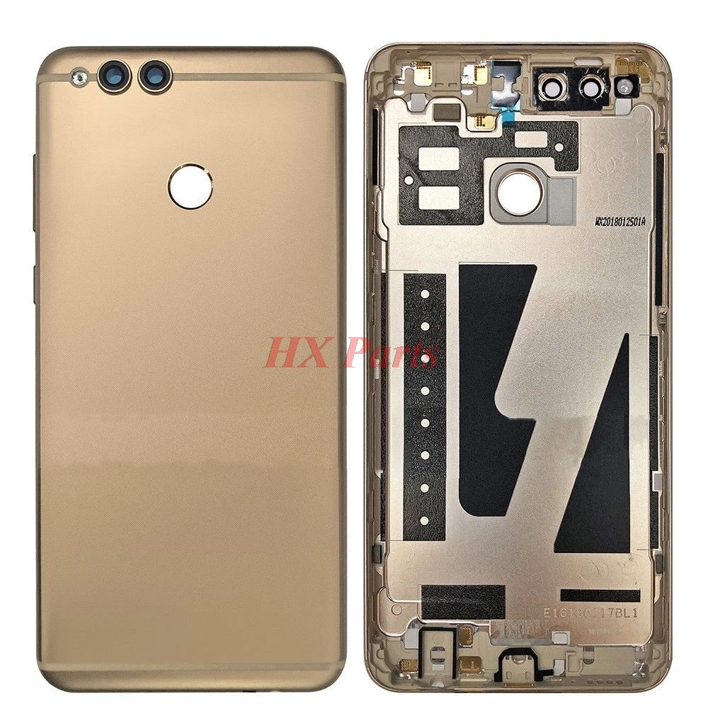 Для huawei Honor 7X задняя крышка шасси чехол задняя крышка батарейный корпус с боковыми кнопками+ объектив камеры+ наклейка 3M