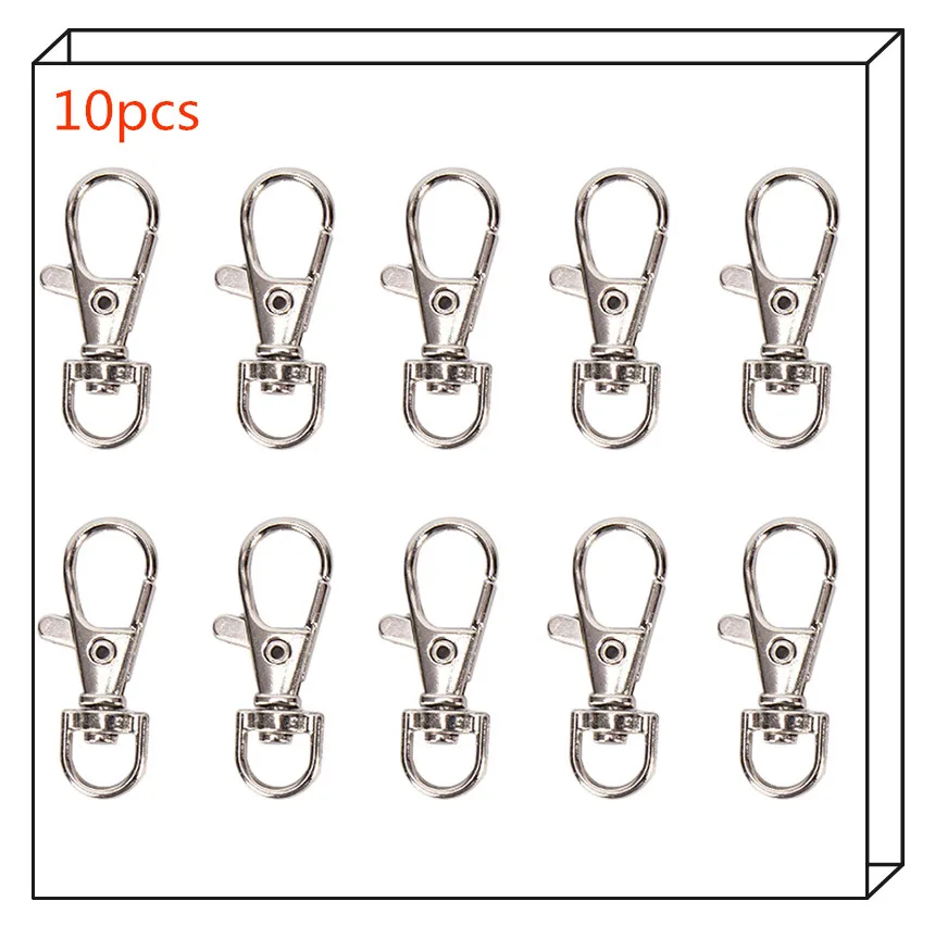 Горячие 10 шт Омаров застежки клип оснастки крюк брелок кольцо металлический