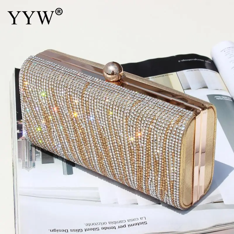 YYW вечерняя сумка клатч женские вечерние клатчи со стразами кошелек на плечо с
