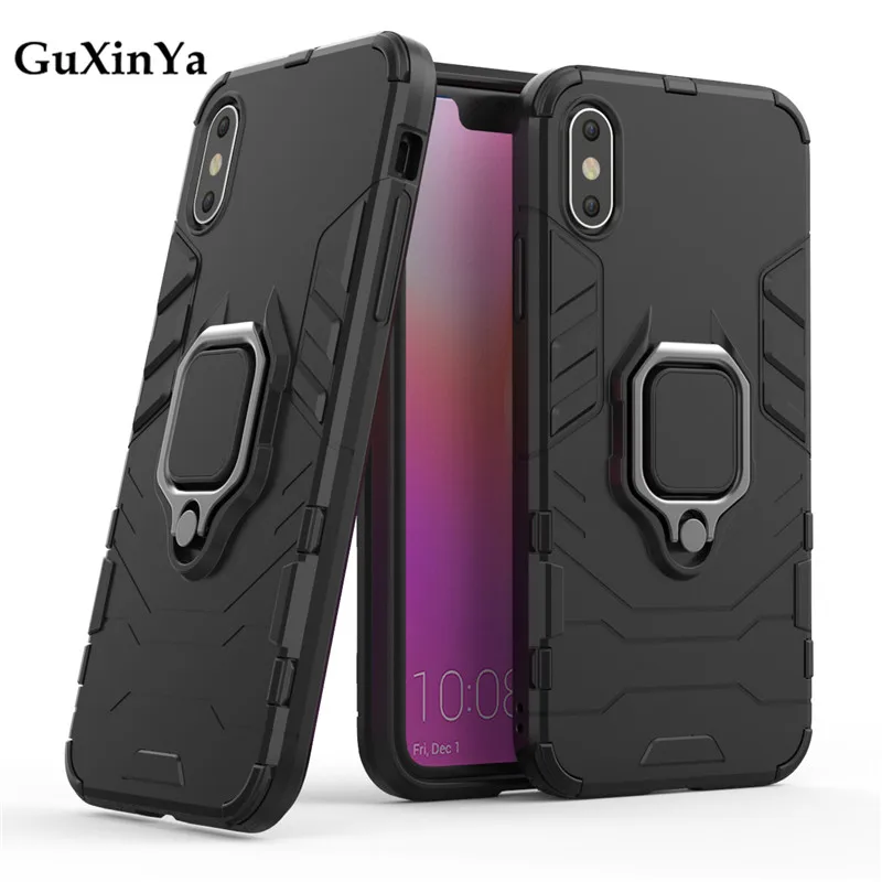 Чехлы для телефонов Guxinya с откидной ножкой Iphone XS чехол роскошный армированный