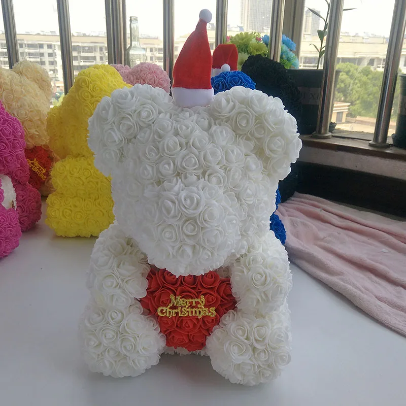 Плюшевый мишка Роза медведь с сердцем искусственные розы Пена цветок