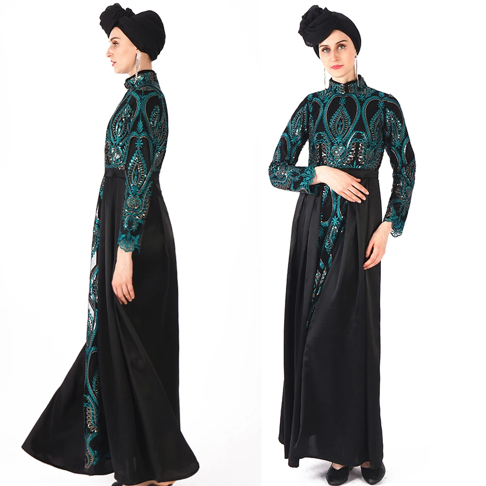 Babalet женское мусульманское роскошное блестящее платье с блестками и вышивкой