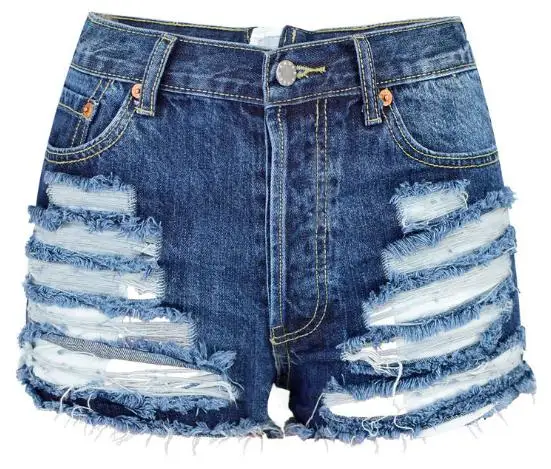 

Women High Waist Denim Shorts Sexy Ripped Hole Jeans Back Zipper Female Mini Denim Shorts Fashion Slim Summer New Shorts D142