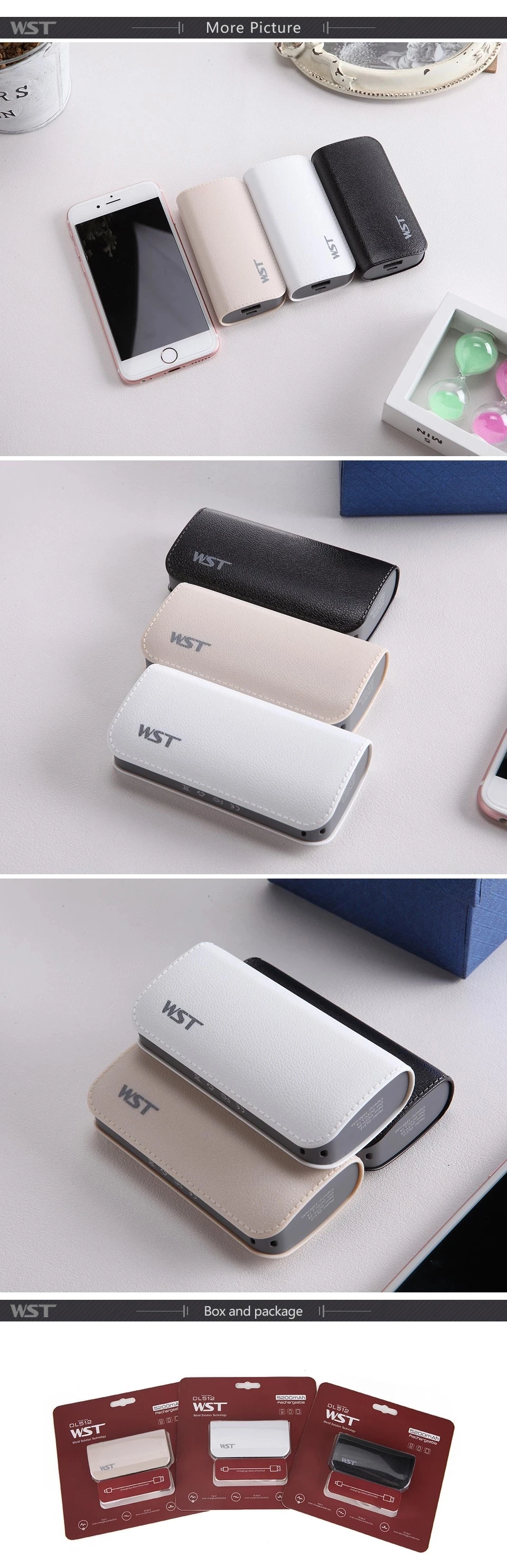 WST, милый внешний аккумулятор, 5200 мА/ч, для Xiaomi mi, 2 USB, маленький, Pover Bank, mi ni, портативный внешний аккумулятор, повербанк для мобильного телефона