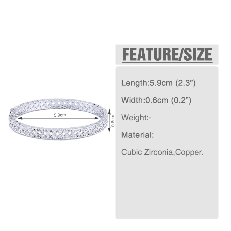 OCESRIO роскошный брендовый золотой браслет женский с кубическим цирконием