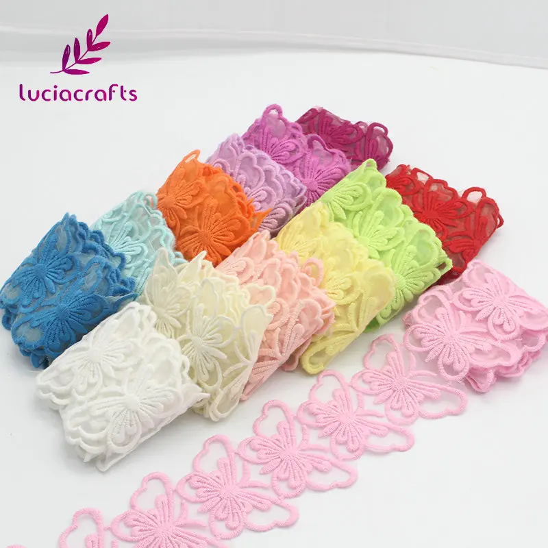 Lucia crafts 7,3 см Разноцветные формы Вязание Вышивка Хлопок Кружево DIY отделка Швейные аксессуары материалы N0513