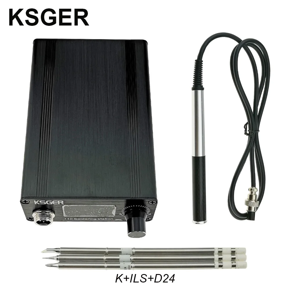 KSGER T12 паяльная станция DIY STM32 V2.1S OLED инструменты для пайки T12 железные наконечники алюминиевый сплав FX9501 ручка металлическая подставка быстрая - Цвет: Sets 3