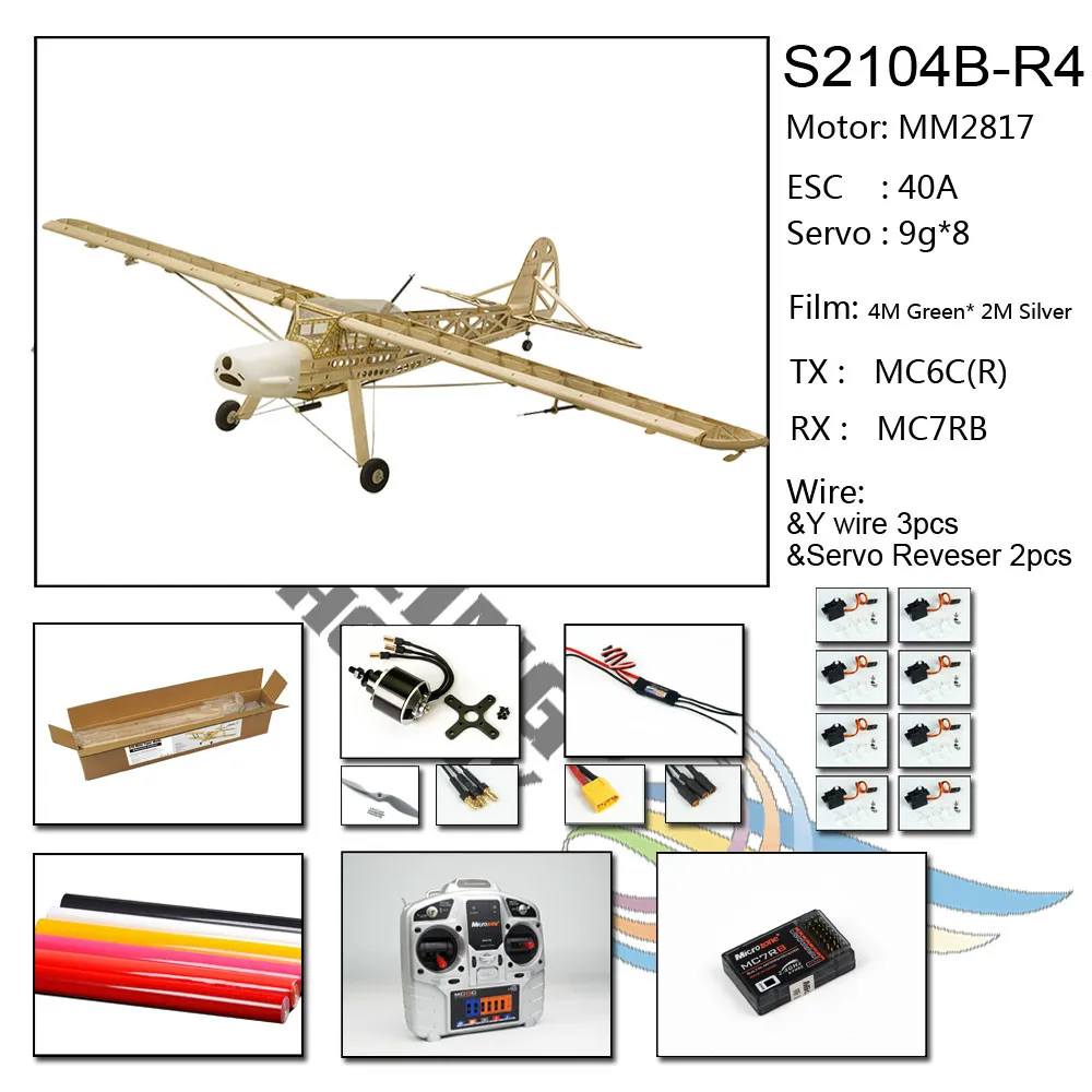 Масштаб RC Balsawood самолет лазерная резка Fieseler Fi 156 Storch 1600 мм(6") набор из пробкового дерева DIY строительные деревянные модели - Цвет: S2104B-R4