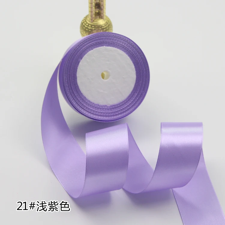 Light Purple 6-10-15-20-25-40-50mm атласными лентами, подарок на Рождество, Хэллоуин упаковочная Свадебные украшения DIY ручной работы с бантом розы рукоделия - Цвет: Light Purple