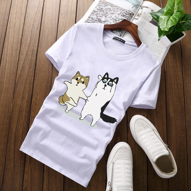 2017 Brand New Summer Arrival Men's Fashion Crazy Cat Design T shirt Cool Tops Short Sleeve Hipster Tees Casual Clothes S-5XL | Мужская