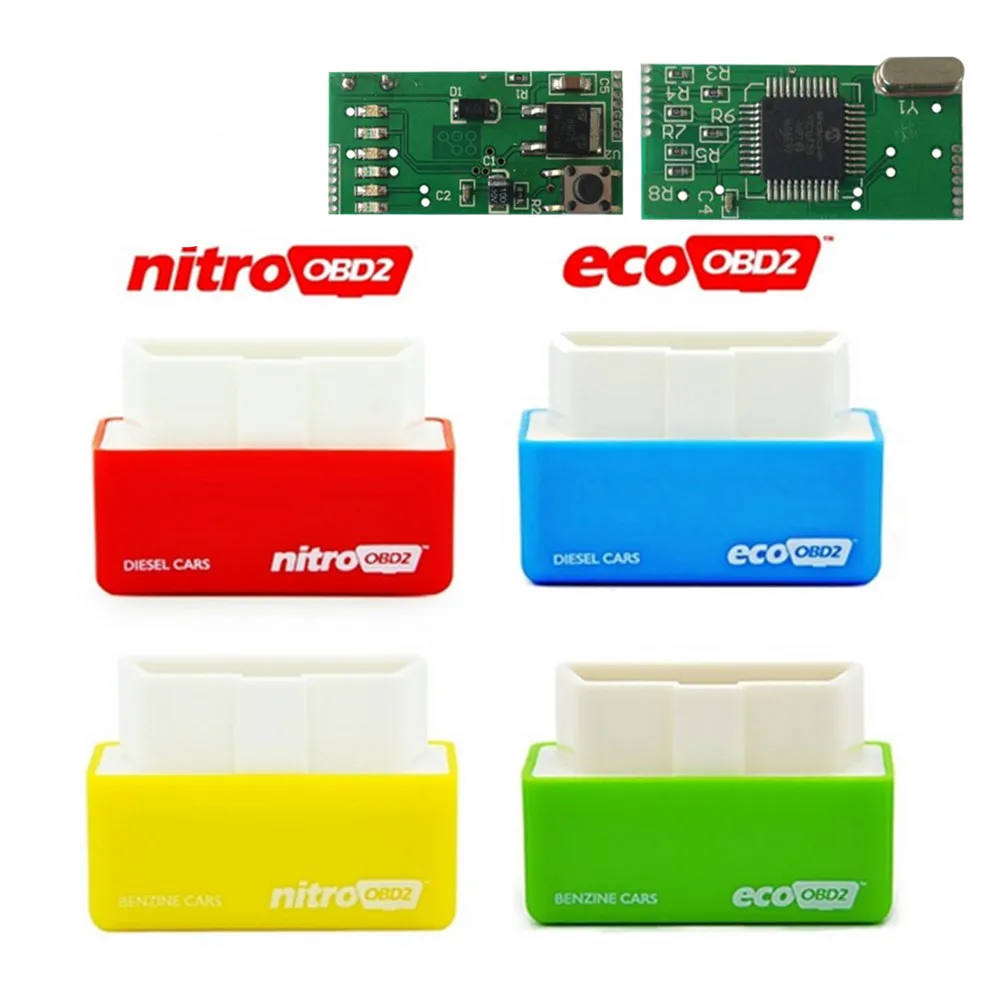 Nitro эко OBD2 бензин чип тюнинг коробка Plug и привода Полный Чипсы NitroOBD2 Diesel