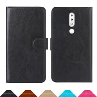 luxury wallet case for nokia 6 1 plus pu leather retro flip cover magnetic fashion cases strap