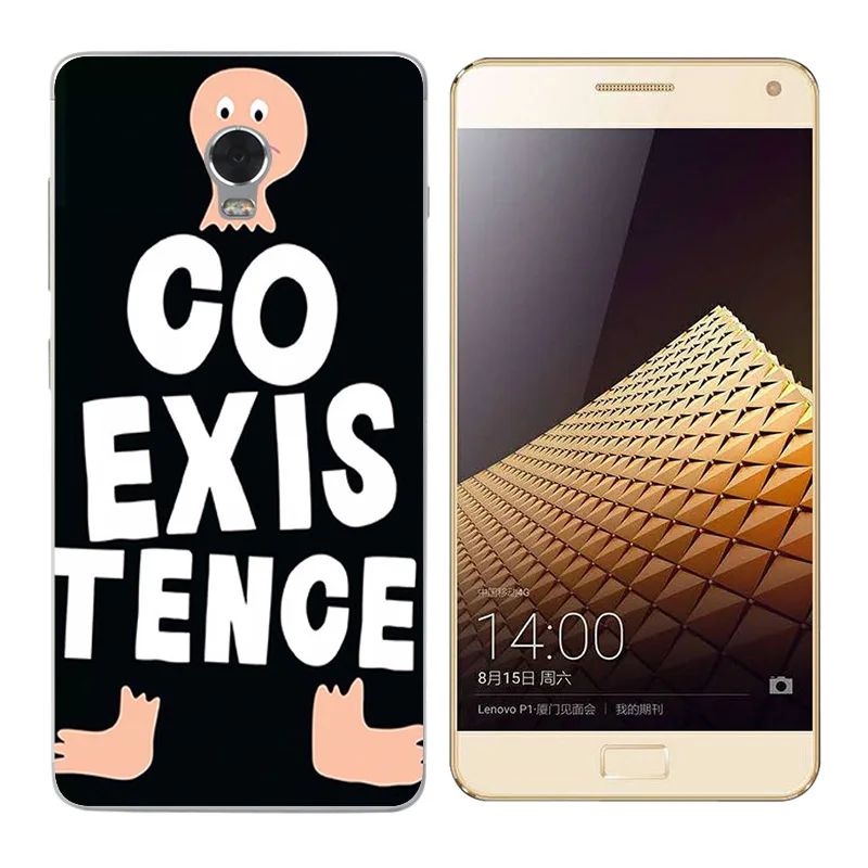 Back Case for Lenovo Vibe P1 Character Printing Cover Soft Silicone Fundas P1a42 P1c72 P1c58 Coque 5.5&quot |