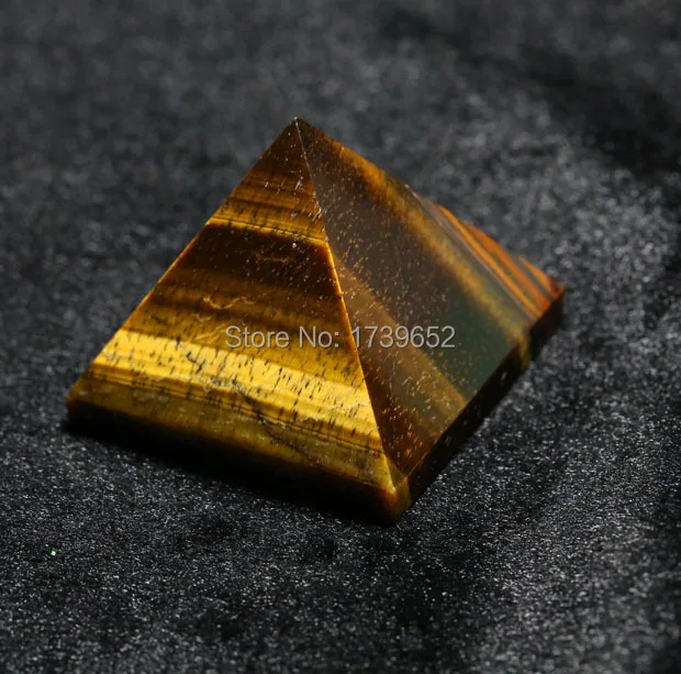 2017 тигровый глаз кристальная гравированная Пирамида 40 мм резные камни бисер