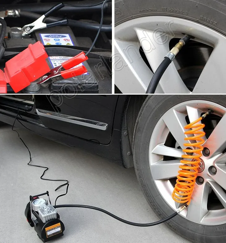 12V автомобильный компрессор Надувное двойной цилиндр насос 150PSI Мотоциклы Велосипеды аудио насос