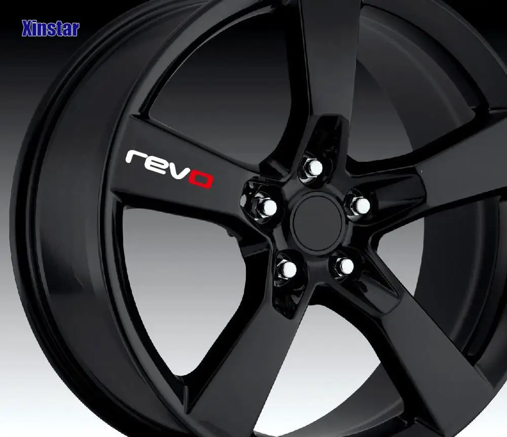 Белый 4 шт. revo автомобильные наклейки на колеса для revo volkswagen golf 7 passat B5 B6 B7 golf MK4 MK6 MK7 CC R20 R32 R36 - Название цвета: Белый