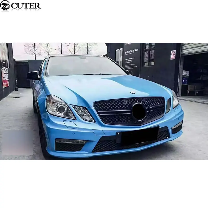 W212 E63 AMG Стиль FRP Неокрашенный передний бампер задний бампер боковые юбки для Mercedes Benz W212 E300 AMG автомобильный комплект кузова 10-13