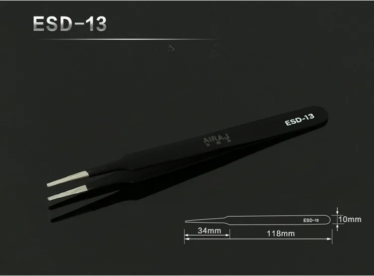 1 шт. антистатический пинцет из нержавеющей стали 11 5 см | Инструменты