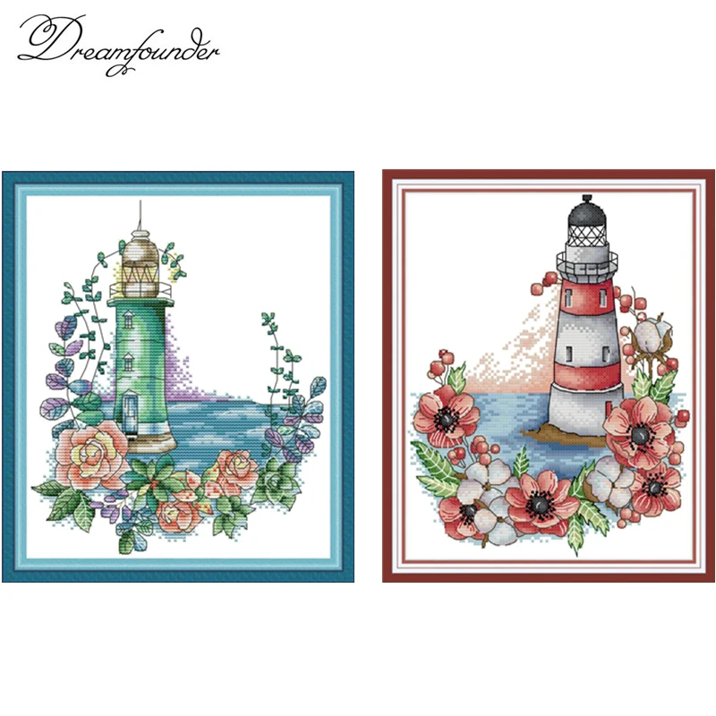 

Lighthouse series cross stitch kit aida 14ct 11ct count print canvas stitches embroidery DIY handmade needl