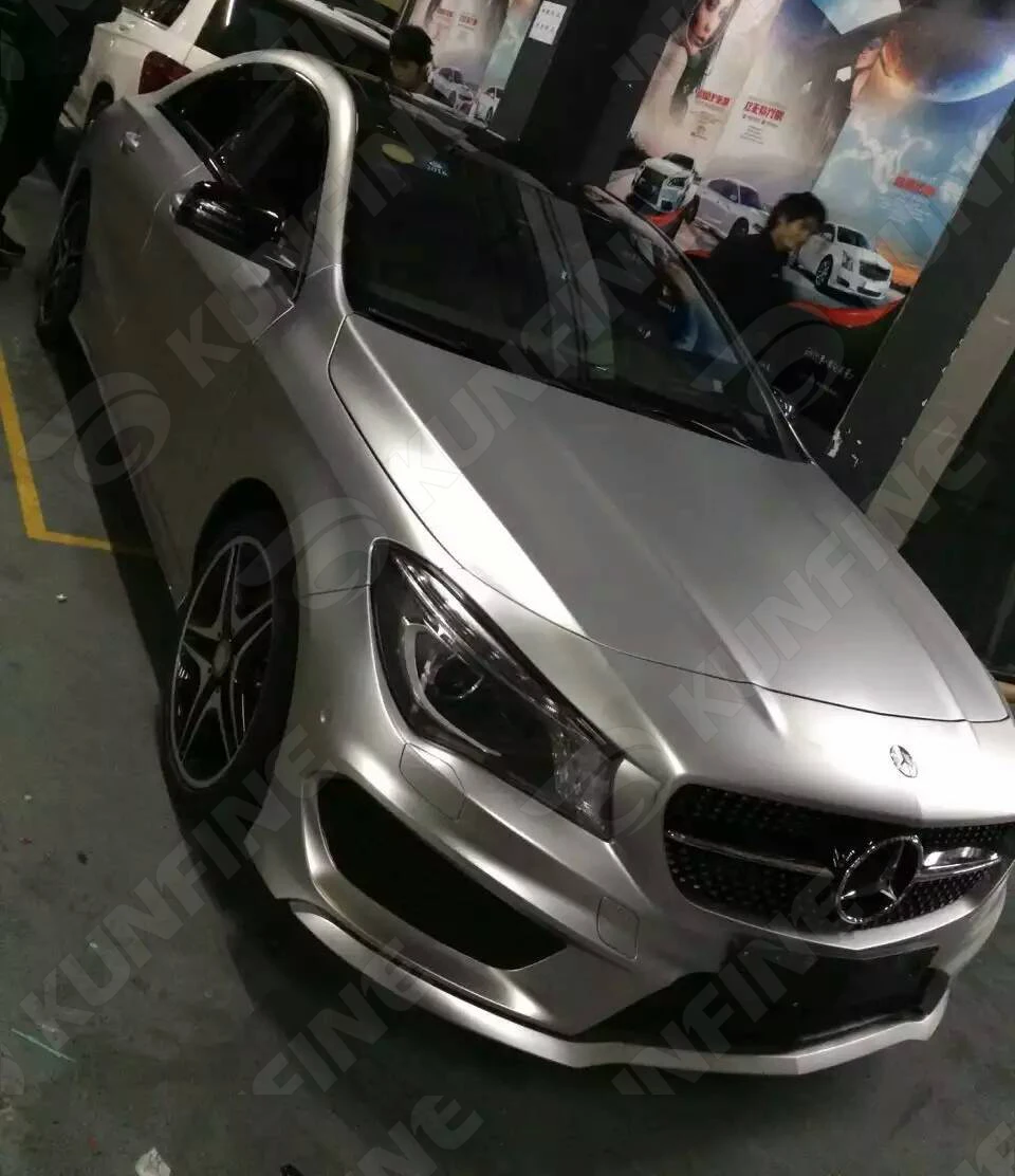 Автомобильный Стайлинг обертывание матовая ледяная Серебряная Автомобильная