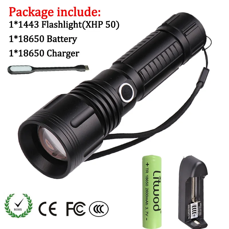Option 2 Litwod Z351446 светодиодный вспышка светильник CREE XHP70.2& XHP50 высокий мощный 50000LM тактический Водонепроницаемый фонарь светильник 18650& 26650 Фонари - Испускаемый цвет: Option 2