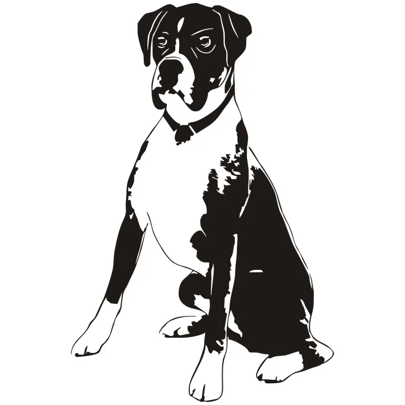 Боксер собака креативная Наклейка на стену для спальни гостиной милые животные