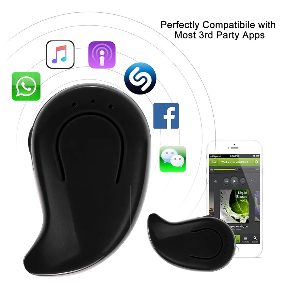 Миниатюрные беспроводные Bluetooth наушники Ziyoulang спортивные вкладыши с микрофоном
