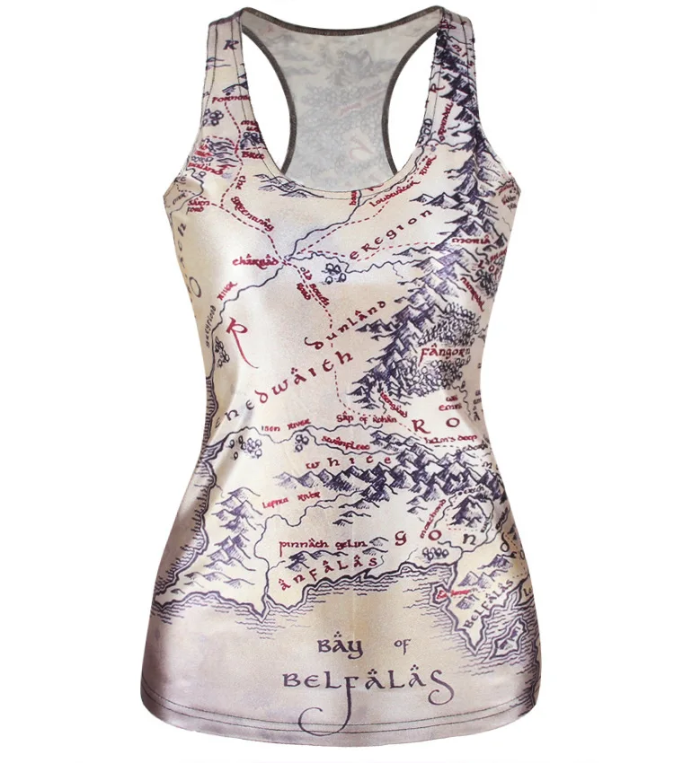 Summer camisoles for women 3D Vest tops World of Map Camisole top Causal sexy crop harajuku tank new Cheap Tank | Женская одежда