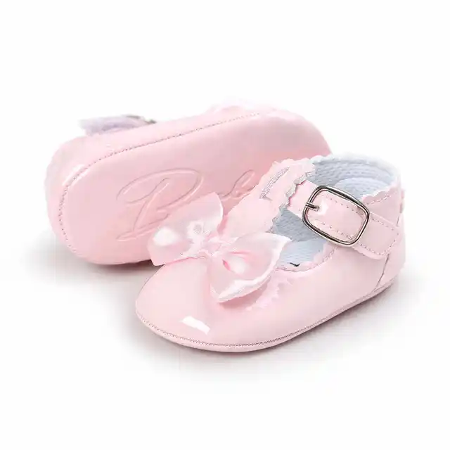 Leather Shoes for Baby Girl Newborn Infant Toddler Crown Bow Princess Shoes Soft Soled Footwear First Walkers Beautiful Shoes 4