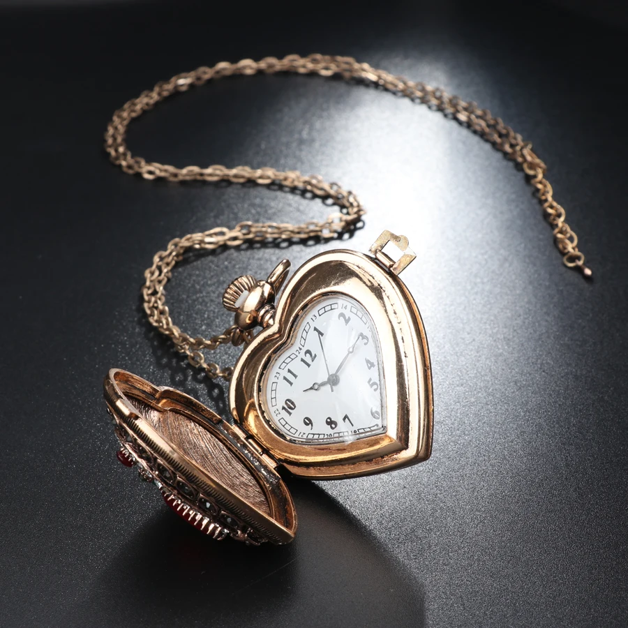 Kinel Турецкая Подвеска Ожерелье Love Heart красные карманные часы для женщин свитер