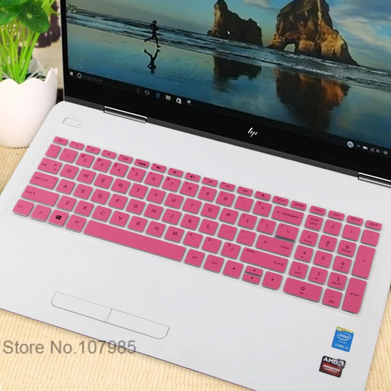 15 дюймов силиконовая пленка для клавиатуры, Защитная пленка для hp Pavilion ENVY X360 15-BP103TX 106 003 006TX 15,6 15-cc - Цвет: Pink