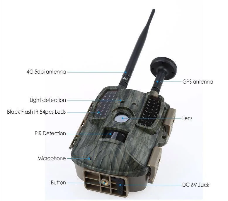 12MP 1080P лучшее качество изображения Водонепроницаемая 4G LTE сотовая камера для