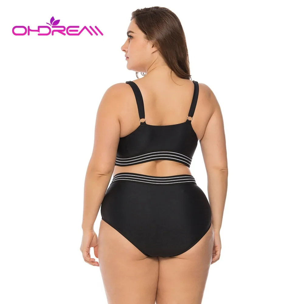 OHDREAM queen размер женский комплект бикини из двух частей купальник с замочной