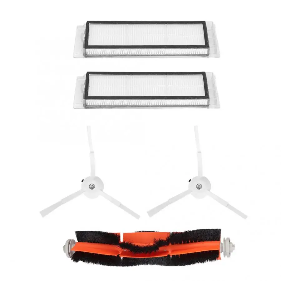 Main Brush+ 2 Side Brushes+ 2 Filter for Xiaomi Mi Robot S50 Vacuum Cleaner