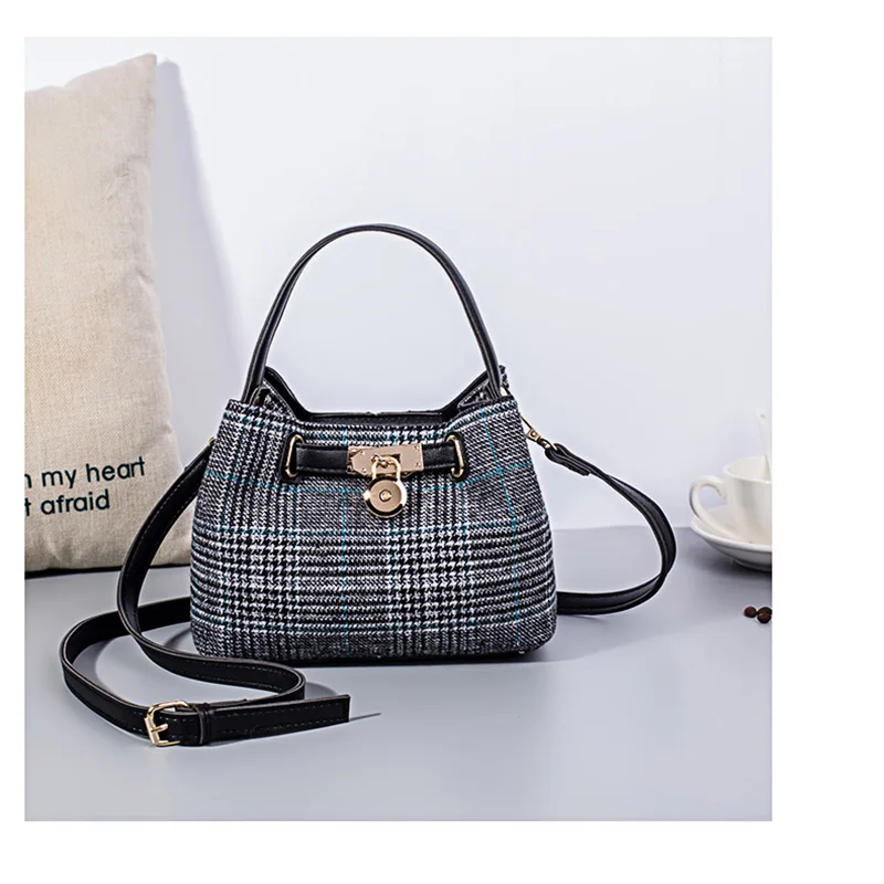 Модная сумка Для женщин Crossbody Курьерские Сумки Женский решетки узор сумки Винтаж