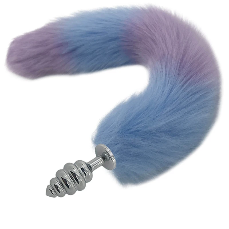 Big Anal Plug Fox Tail Stainless Steel Butt Cosplay Train Anus Massager Dilator Sex Toys Soft H8-190C | Красота и здоровье