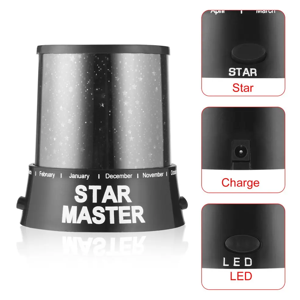 5 шт. Ночь Romatic подарков Космос Звезда небо Мастер проектор Звездная ночь свет