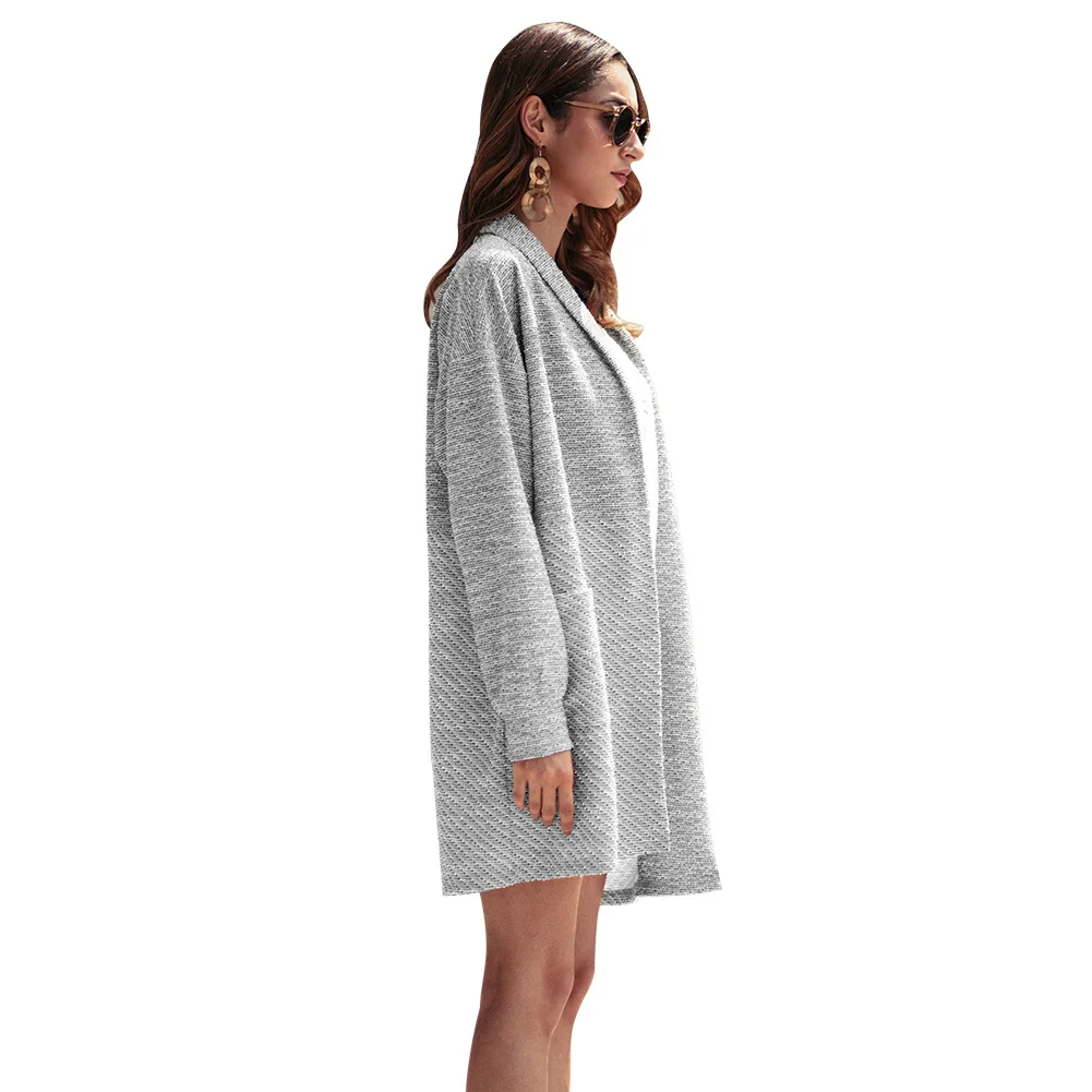 2019 Весна для женщин свитер уличная длинный отрезок Открыть стежка облегающий