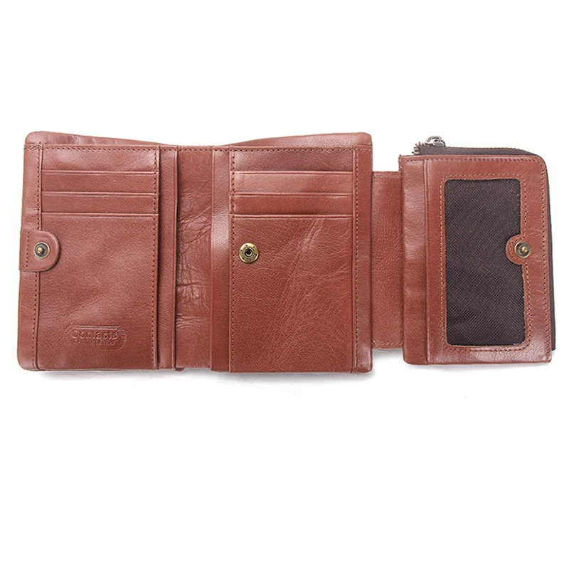 TOUNGAR Genuine Leather Men Wallet Bag Money Clip Credit Card Case Fashion Short Coin Pocket with Box | Багаж и сумки