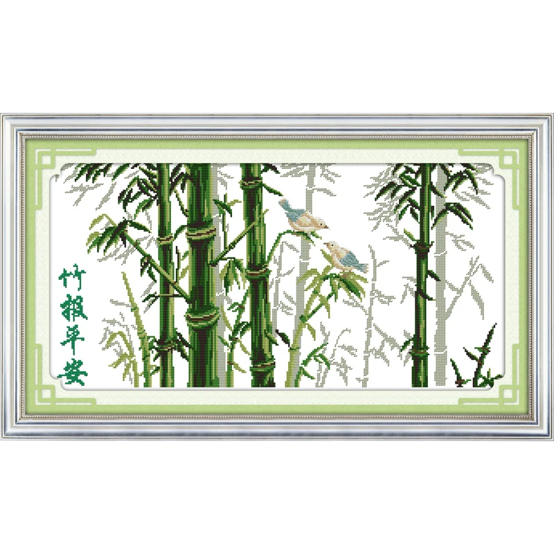 Everlasting Love Bamboo delicing peace(half view) экологичный хлопок вышивка крестом 11 14CT штампованный