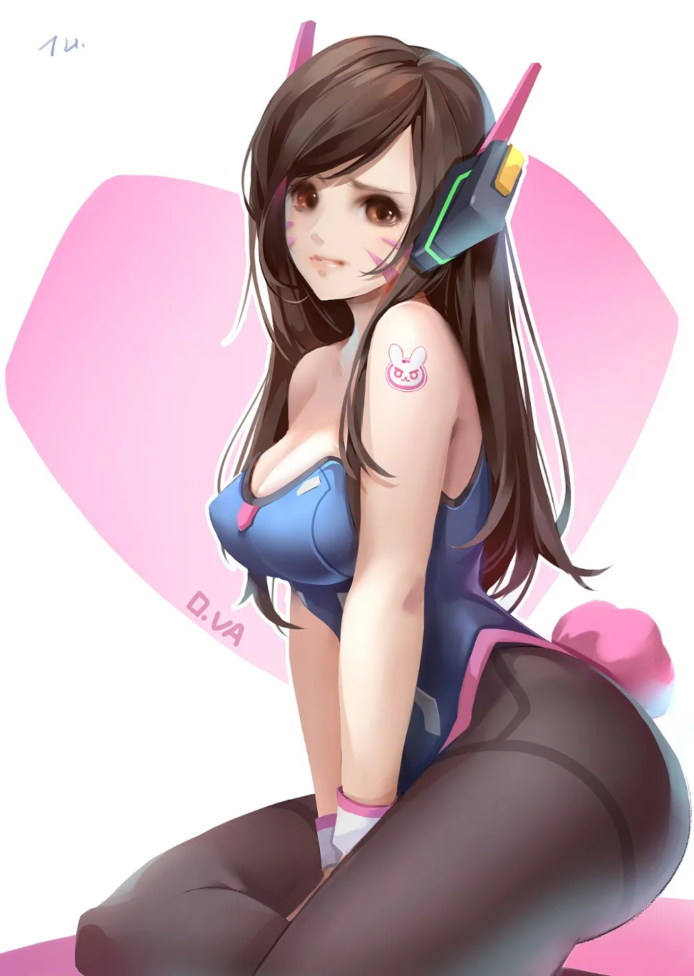 Пользовательский размер яйца D. va милосердия карнавальный костюм sexy bunny костюм для девочки с ушками и хвостом Хэллоуин карнавал-маскарад аниме наряды cos