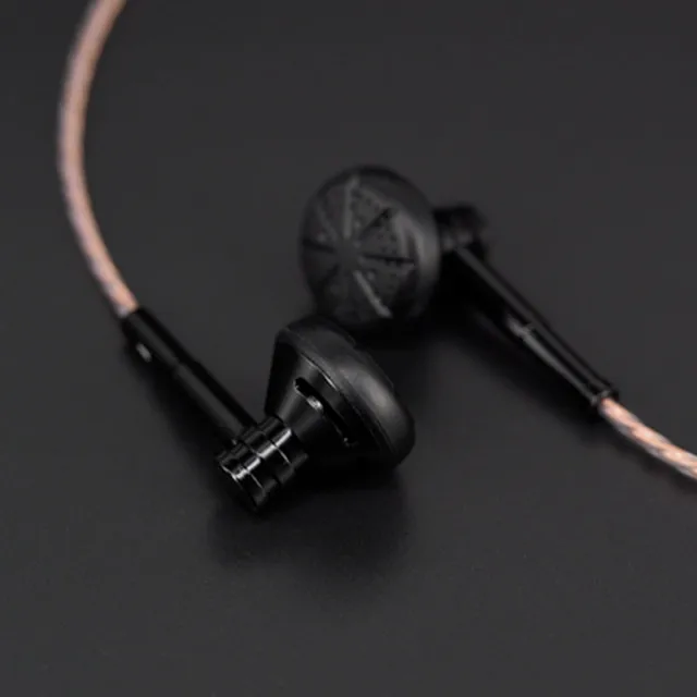 black(Copper cable) MoonDrop безыменные HIFI DJ бас наушники Металлические Промышленные дизайн 13,5 мм Динамический драйвер вкладыши - Цвет: black(Copper cable)