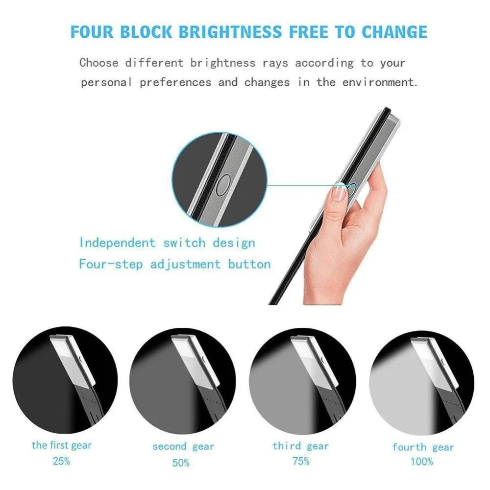 Rechargeable Lamp LED Reading Book Light Flexible Clip For Kindle/eBook Readers | Лампы и освещение