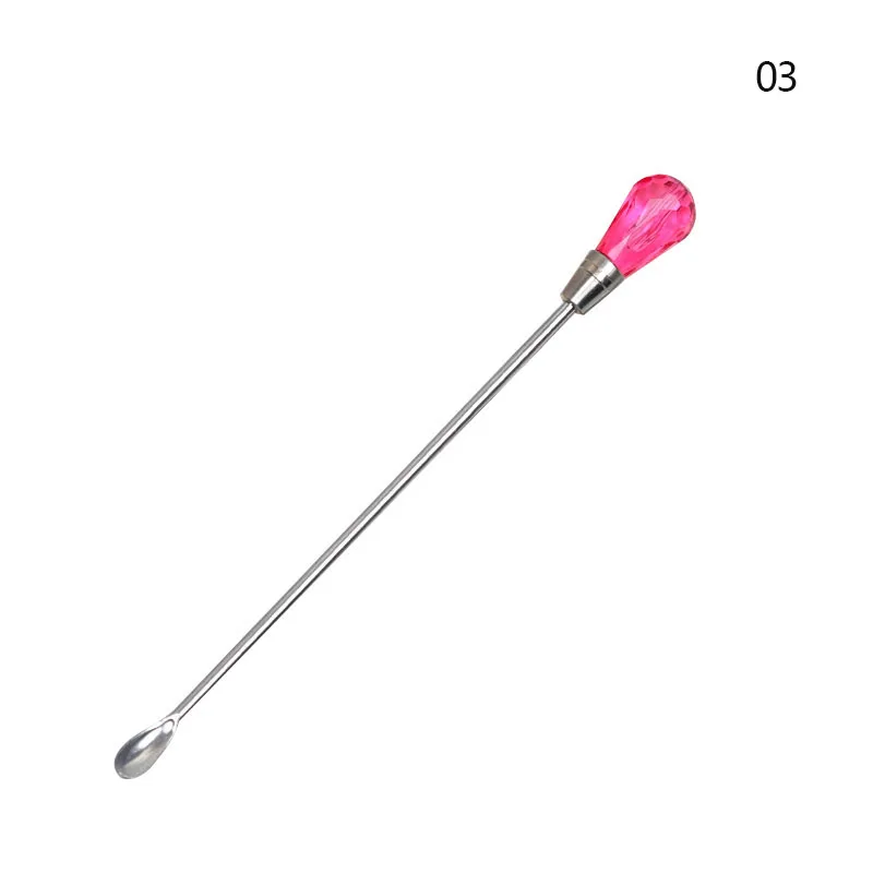 Spoon Rose Red Пигмент УФ смолы DIY ремесла ювелирных изделий инструменты пудра ложка перемешивание бар пузырь иглы JL - Цвет: Spoon Rose Red