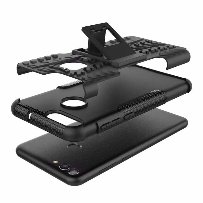 Твёрдый силиконовый армированный чехол с подставкой для huawei mate30 lite 9X pro Honor 20 Honor 7Lite 5C 6C Mate10lite 9i V10 9 lite 7X P20 P Smart