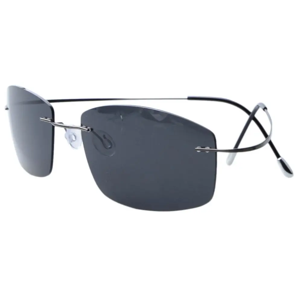 S1504 очки без оправы титановая оправа поляризованные солнцезащитные очки|polarized