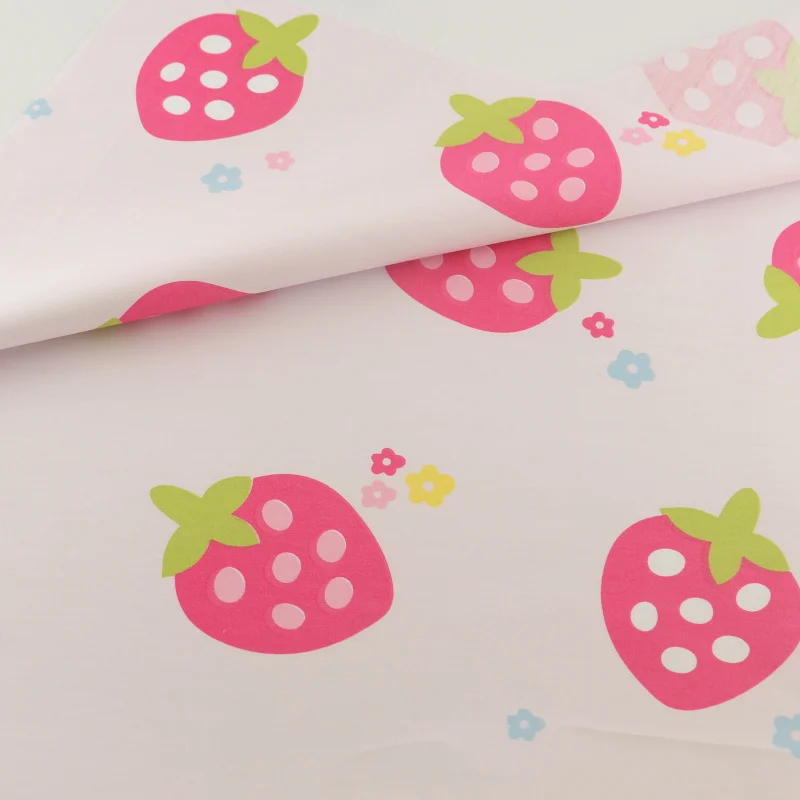 Розовая Клубничная хлопковая ткань домашний текстиль лоскутное шитье стеганое