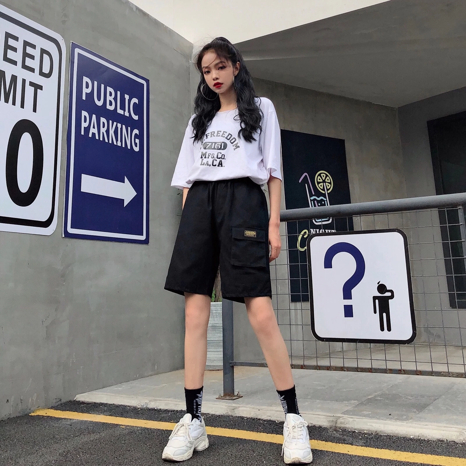 Шорты женские летние Harajuku корейский стиль пара Простые ретро женские s Карго спортивные Свободные повседневные Карманы Прямые BF короткие эластичные